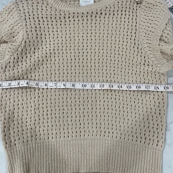 Tiered Flounce Sleeve Spring Sweater - Picture 6 of 6